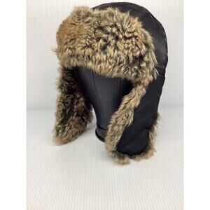 Ganka GKS II Heatlocker Trapper Hat Black With Faux Fur Large